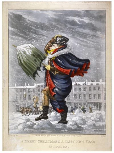 A Merry Christmas And A Happy New Year In London, C1825 12" X 16" Just The Print 4 A Merry Christmas And A Happy New Year In London, C1825 12" X 16" Just The Print - Image 4