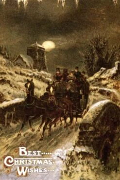 American Christmas Card 12" X 18" Just The Print