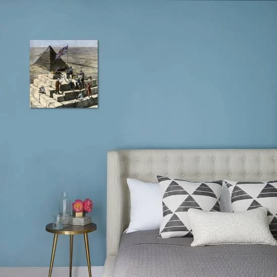 British Tourists Having Christmas Lunch On The Great Pyramid, 1870s 16" X 16" Just The Print 1 British Tourists Having Christmas Lunch On The Great Pyramid, 1870s 16" X 16" Just The Print