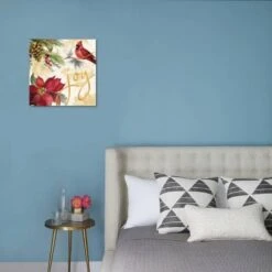 Christmas Poinsettia I 16" X 16" Just The Print