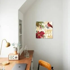 Christmas Poinsettia I 16" X 16" Just The Print -The Print Shop christmas poinsettia i u L PWJ51L0 3