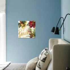 Christmas Poinsettia II 16" X 16" Just The Print