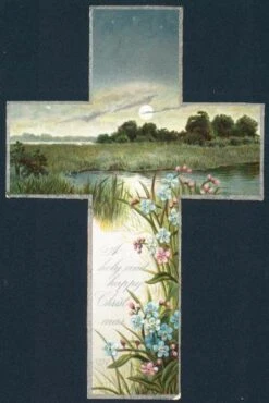 Country Scene Inside Cross, Christmas Card 12" X 18" Just The Print -The Print Shop country scene inside cross christmas card u L Q1NKQSW0 2