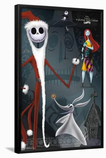 Disney Tim Burton's The Nightmare Before Christmas - Collage 22" X 34" Essential Black Frame 7 Disney Tim Burton's The Nightmare Before Christmas - Collage 22" X 34" Essential Black Frame - Image 7