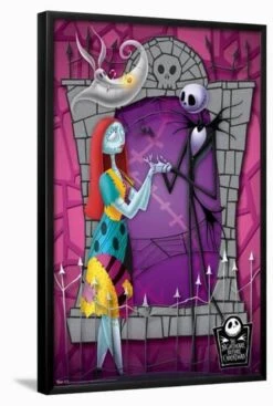 Disney Tim Burton's The Nightmare Before Christmas - Love 22" X 34" Essential Black Frame -The Print Shop disney tim burton s the nightmare before christmas love u L Q1RG0YT27X2FA 2