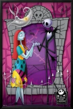 Disney Tim Burton's The Nightmare Before Christmas - Love 22" X 34" Essential Black Frame -The Print Shop disney tim burton s the nightmare before christmas love u L Q1RG0YT27X2FA 5