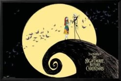 Disney Tim Burton's The Nightmare Before Christmas - Moonlight 34" X 22" Essential Black Frame -The Print Shop disney tim burton s the nightmare before christmas moonlight u L Q1RG2FI27X2FA 5