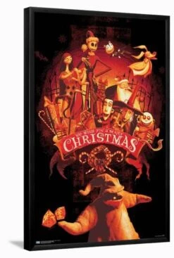 Disney Tim Burton's The Nightmare Before Christmas - Red Group 22" X 34" Essential Black Frame -The Print Shop disney tim burton s the nightmare before christmas red group u L Q1RG4MY27X2FA 1