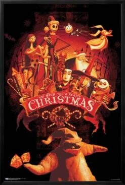 Disney Tim Burton's The Nightmare Before Christmas - Red Group 22" X 34" Essential Black Frame -The Print Shop disney tim burton s the nightmare before christmas red group u L Q1RG4MY27X2FA 3