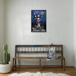 Disney Tim Burton's The Nightmare Before Christmas - Romance 22" X 34" Essential Black Frame -The Print Shop disney tim burton s the nightmare before christmas romance u L Q1RG21E27X2FA 1