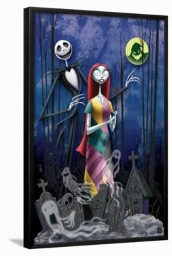 Disney Tim Burton's The Nightmare Before Christmas - Romance 22" X 34" Essential Black Frame -The Print Shop disney tim burton s the nightmare before christmas romance u L Q1RG21E27X2FA 5