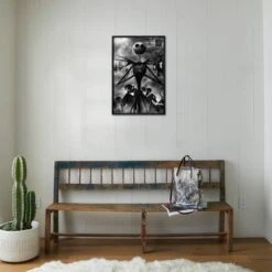 Disney Tim Burton's The Nightmare Before Christmas - Shadows 22" X 34" Essential Black Frame -The Print Shop disney tim burton s the nightmare before christmas shadows u L Q1RFU3527X2FA 2