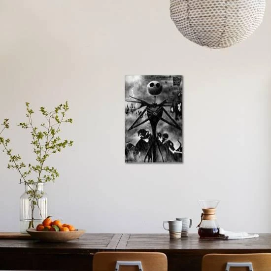 Disney Tim Burton's The Nightmare Before Christmas - Shadows 15" X 22" Stretched Canvas 1 Disney Tim Burton's The Nightmare Before Christmas - Shadows 15" X 22" Stretched Canvas