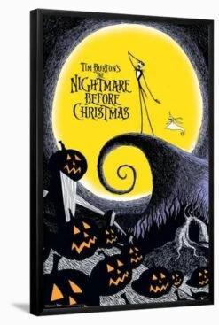 Disney Tim Burton's The Nightmare Before Christmas 22" X 34" Essential Black Frame -The Print Shop disney tim burton s the nightmare before christmas u L Q1RFWHW27X2FA 1