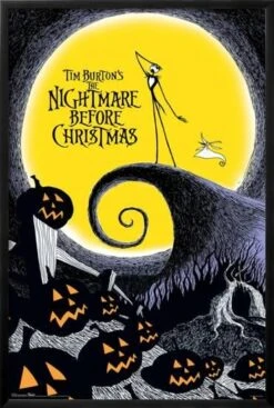 Disney Tim Burton's The Nightmare Before Christmas 22" X 34" Essential Black Frame -The Print Shop disney tim burton s the nightmare before christmas u L Q1RFWHW27X2FA 4