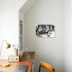 Family Going To A Christmas Party By Horse-Drawn Sleigh, England, 1850s 18" X 12" Just The Print -The Print Shop family going to a christmas party by horse drawn sleigh england 1850s u L Q1J4QWT0 3