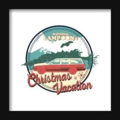 Gallery Pops National Lampoon's Christmas Vacation - Woody Wagon Badge Wall ArtGallery Pops Black Frame