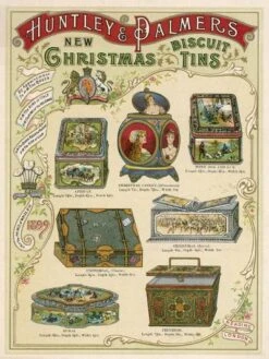 Huntley And Palmer's New Christmas Biscuit Tins 12" X 16" Just The Print