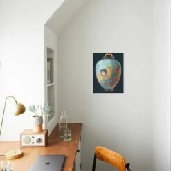 Japanese Lantern, Christmas Card 12" X 16" Just The Print