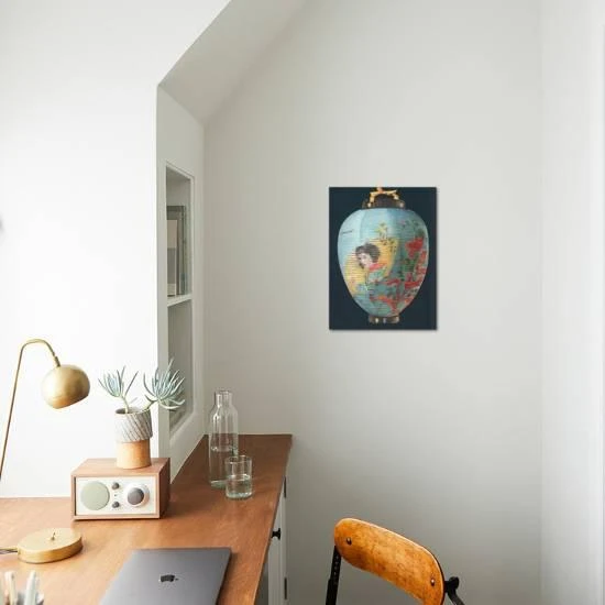 Japanese Lantern, Christmas Card 12" X 16" Just The Print 1 Japanese Lantern, Christmas Card 12" X 16" Just The Print