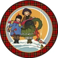 JP3665-Christmas Carolers 16" X 16" Just The Print