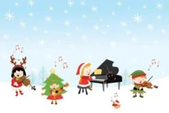 Kids Playing Christmas Songs 18" X 12" Just The Print -The Print Shop kids playing christmas songs u L Q1K6E1F0 2