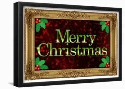 Merry Christmas Faux Framed Holiday PosterEssential Black Frame 10 Merry Christmas Faux Framed Holiday PosterEssential Black Frame -The Print Shop merry christmas faux framed holiday poster u L F59LH427X2FA 1