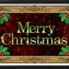 Merry Christmas Faux Framed Holiday PosterEssential Black Frame