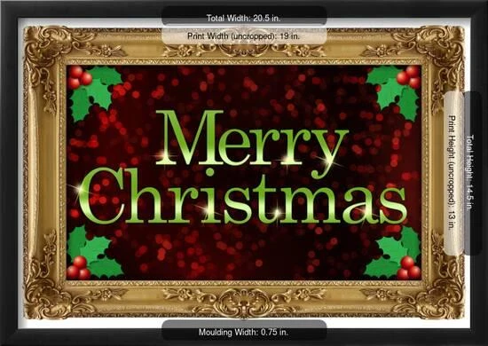 Merry Christmas Faux Framed Holiday PosterEssential Black Frame 7 Merry Christmas Faux Framed Holiday PosterEssential Black Frame - Image 7