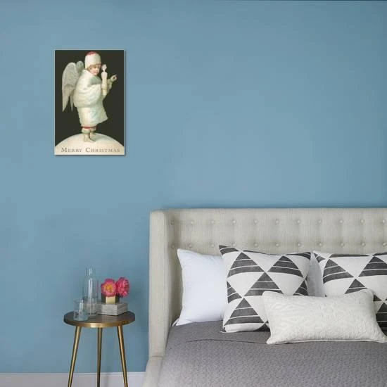 Merry Christmas, Victorian Angel With Candle 12" X 18" Just The Print 2 Merry Christmas, Victorian Angel With Candle 12" X 18" Just The Print - Image 2