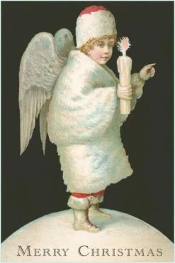 Merry Christmas, Victorian Angel With Candle 12" X 18" Just The Print 6 Merry Christmas, Victorian Angel With Candle 12" X 18" Just The Print -The Print Shop merry christmas victorian angel with candle u L Q1K4ODM0 2