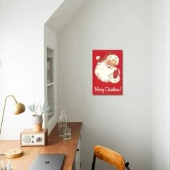 Merry Christmas. Winking Santa Claus 12" X 18" Stretched Canvas -The Print Shop merry christmas winking santa claus u L Q1I9SDUO1ZLN 2