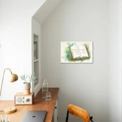 Open Book, Christmas Card 18" X 12" Just The Print