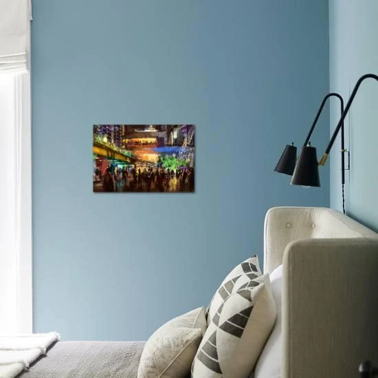 People Enjoy Christmas Night,Digital Painting,Illustration 18" X 12" Just The Print 4 People Enjoy Christmas Night,Digital Painting,Illustration 18" X 12" Just The Print - Image 4