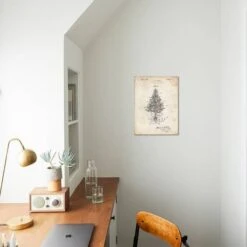 PP766-Vintage Parchment Christmas Tree Poster 12" X 16" Just The Print -The Print Shop pp766 vintage parchment christmas tree poster u L Q1HVIAN0 2