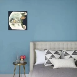 Snow Scene And Church, Christmas Card 16" X 16" Just The Print -The Print Shop snow scene and church christmas card u L Q1NKJKL0 2