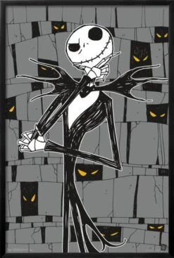 The Nightmare Before Christmas - The Thinker 22" X 34" Essential Black Frame -The Print Shop the nightmare before christmas the thinker u L Q1RG20D27X2FA 3