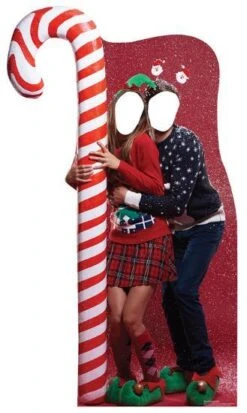 Ugly Christmas Sweater W/ Candy Cane Stand-in