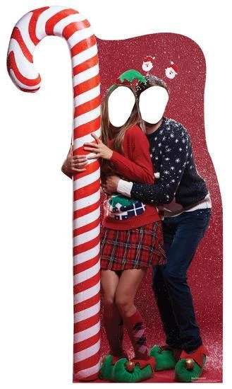 Ugly Christmas Sweater W/ Candy Cane Stand-in -The Print Shop ugly christmas sweater w candy cane stand in u L F95RWE0