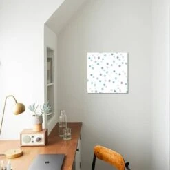 Vector Colorful Watercolor Winter Background. Isolated Christmas Hand Drawn Seamless Texture. Aqua 16" X 16" Just The Print