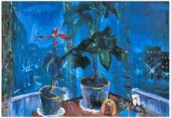 Walter Gramatte Christmas Quiet Life With View Of The Road Art Print PosterJust The Poster